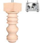 Turan Ahşap Koltuk Ayağı - Sehpa Ayağı - Baza Ayağı- Mobilya Ayağı -Ahşap Ayak / Uzunluk:15 cm / Çap:5.5 cm
