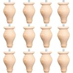 Turan Ahşap - Koltuk Baza Ayağı -12'li Set Uzunluk 10 cm Çap 5.5 cm