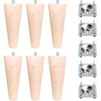 Turan Ahşap - Koltuk Sehpa Baza Kütük Sehpa Mobilya Ayağı 6'lı Set - 18 cm