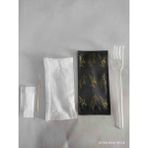 Turan Ambalaj Beşli Set (Çatal, Islak Mendil,tuz,kurdan, Peçete)
