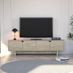 Turan Traverten Tv Ünitesi - 180 cm Modern Tasarım, Ekonomik Tv Ünitesi, Kulpsuz