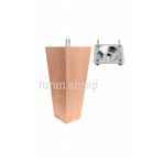 turanahşap Ahşap Koltuk Ayağı - Baza Ayağı - Ünite Ayağı- Uzunluk: 12 cm Çap: 5.5 cm