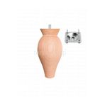 turanahşap(29) turanahşap Baza ayağı - Koltuk ayağı - Ahşap ayak - Uzunluk: 15 cm/Çap: 7.5 cm ham ahşap