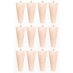 turanahşap(293) turanahşap Koltuk Ayağı -sehpa Ayağı-baza Ayağı-mobilya Ayağı- Ahşap Ayak- Uzunluk:16 Cm Çap:5.5 Cm / 12'li Set kahverengi