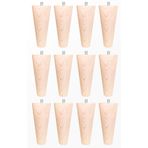 turanahşap(299) turanahşap Koltuk Ayağı Sehpa Ayağı-baza Ayağı-mobilya Ayağı- Ahşap Ayak- Uzunluk:10 Cm Çap:5.5 Cm / 12 Li Set kahverengi