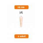 turanahşap(74) turanahşap Ahşap Mobilya Ayağı- Sehpa Ayağı- Puf Ayağı- Tv Ünite Ayağı (UZUNLUK 15 CM) 15 cm