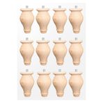 turanahşap(91) turanahşap Ahşap Koltuk Ayağı - Baza Ayağı- Mobilya Ayağı/Uzunluk: 10 cm/Çap: 5.5 cm ham ahşap