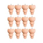 turanahşap(92) turanahşap Koltuk Ayağı - Sehpa Ayağı - Ahşap Ayak - Uzunluk: 10 Cm/Çap: 7.5 Cm ham ahşap