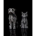 Turansoy Craft Cadılar Bayramı Biblo Cadılar Bayramı Kedi ve Köpek Figür Halloween Figür Kedi Köpek 11CM
