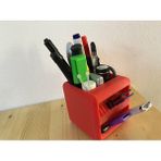 Turansoy Craft Sd Kart ve USB Bellek Bölmeli Kübik Kalemlik 10 cm