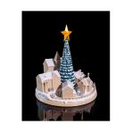 Turansoycraft Karlı Noel Evi Obje Çam Ağaclı Yılbaşı Köyü Obje Büyük Boy 20Cm