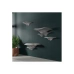 Turansoycraft Mantar Şeklinde 3'Lü Dekoratif Raf İskandinav Duvar Rafı