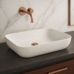 Turavit Loft Çanak Beyaz Dikdörtgen Deliksiz Lavabo 60 cm LFT0707