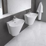 Turavit Minia Monoblok Batarya Delikli Beyaz Lavabo MN5027 - 1