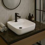 Turavit Porto Çanak Lavabo Batarya Delikli 40x40 cm PRT0711 - Beyaz