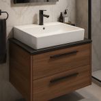 Turavit Vega Dikdörtgen Beyaz Delikli Lavabo 50X42 cm VG0050 - 50 cm