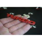 Turbo Bagaj Kirmizi Metal 3M 3D Bagaj Yazi Logo K