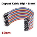 Turbosepet Arduino 10 Cm Dişi - Erkek Jumper Dupont Kablo - Breadboard Kablo