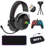 Turbox TRX-103 Bundle Kablosuz Kulaklık Oyun Kolu Webcam Wifi Bluetooth RGB Mouse Pad Oyuncu Seti