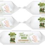 Turco 5x100 Yaprak Yeşil Sabun/Yeşil Çam Doğadan Pratik Yüzey Temizlik Havlusu