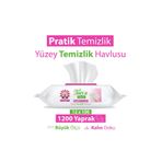 Turco Doğadan Pratik Temizlik Turco Doğadan Pratik Yüzey Temizlik Havlusu Lotus 12x100 (1200 Yaprak)