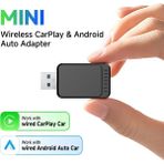 Turco Tak Çalıştır Kablosuz Apple Carplay & Android Auto Mini USB Adaptörü Taşınabilir Bluetooth Wifi