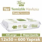 Turco Yeşil Sabun 12x50'li Doğadan Yer Temizlik Havlusu