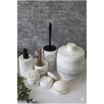 Ture Concept Mermer desenli siyah pompa ve siyah fırçalı beton banyo seti