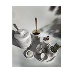 Ture Concept Mermer Görünümlü Banyo Seti Çöp Kovası ,tuvalet Fırçası, Tepsi,sabunluk ,pamukluk, Cubukluk