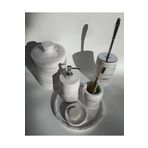 Ture Concept Mermer Görünümlü Banyo Seti & Çöp Kovası & Wc Fırça & Sabunluk & Fırcalık Set