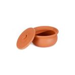 tureks pottery Natural Battal Boy Güveç Tencere Kahve 30 cm