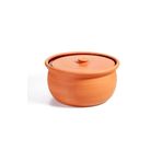 tureks pottery Natural Mini Boy Güveç Tencere Kahve 20 cm