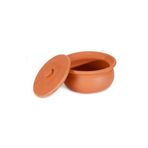 tureks pottery Natural Orta Boy Güveç Tencere Kahve 20 cm