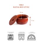 Tureks Pottery Tam Sırlı Güveç Tencere (Battal)