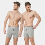 Türen 135 Likralı Düğmeli Boxer-Gri-Xl
