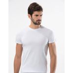 Türen 164 Beyaz Likralı Erkek T-shirt