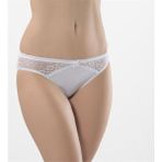 Türen 261 Ikili Likralı Dantelli Bikini-Beyaz-Beyaz-S