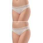 Türen 262 Ikili Likralı Dantelli Bikini-Ekru-Ekru-L