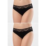 Türen 262 Ikili Likralı Dantelli Bikini-Siyah-Siyah-L