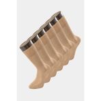 Türen 9101 Erkek Bamboo Düz Soket Çorap 6'lı Paket-Bej - 43 - 45