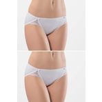 Türen 961 Ikili Likralı Dantelli Bikini-Beyaz - S - Beyaz