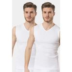 Türen Erkek Spor V yaka Atlet (2'li Paket) 158/Beyaz