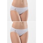 Türen Kadin Likrali Dantelli Bikini (2'li Paket) 961/Beyaz