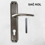 Turgutlar Yapı Bravo Yale Çelik Kapı Kolu Nikel Saten Oda Kapı Kolu Metal Kapı Kolu Sağ Kol