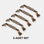 Turgutlar Yapı Dekor Antik Bakır 96 mm Metal Dolap Çekmece Kulpu 5 Adet
