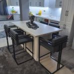 TURGUTSAN MOBİLYA Bar Sandalyesi 90 cm Masalara Uygun - Siyah