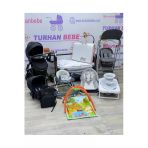 Turhan Bebe Yeni Doğan Grande Bebek Çeyiz Seti Travel Sistem Bebek Arabası Ana Kucağı Beşik... Gri