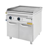 Turhan Çelik TC.9IEK810 Yarı Oluklu Krom Kaplı Alt Dolaplı 80x93x85 cm Elektrikli Pleyt Izgara