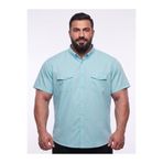 TURHAN TRİKO Turkuaz Kısa Kollu Erkek Gömlek