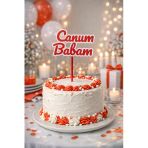 Türk Ailem Pasta Süsleme Seti | Çok Renkli 3D - Canım Babam